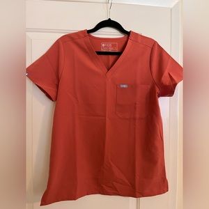 Figs Catarina™ One-Pocket Scrub Top - M / Terracotta